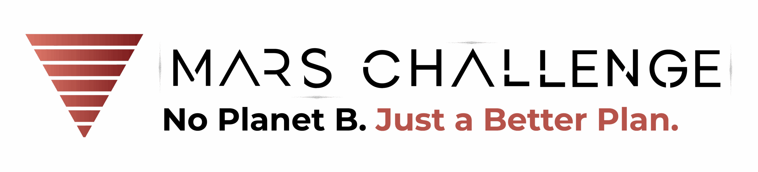 Logo Mars Challenge. No Planet B negro