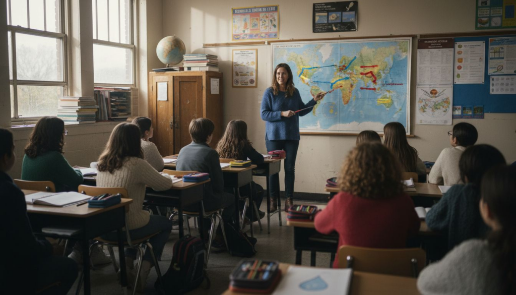 Teacher explains Earth and Mars sustainability challenges