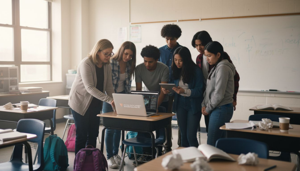 La profesora y sus estudiantes aprovechan la inteligencia artificial durante las clases