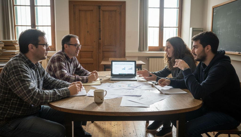 Diálogo entre professores e alunos sobre métodos de ensino
