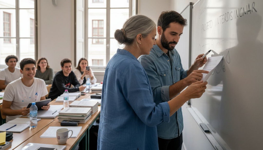 Docentes unem esforços para dinamizar o ensino na sala de aula universitária.