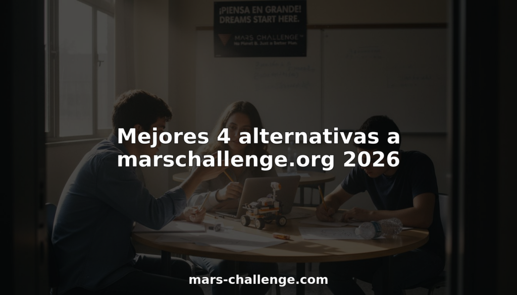 Un grupo de estudiantes se reúne para intercambiar ideas y planificar juntos un proyecto sobre los desafíos que presenta Marte.