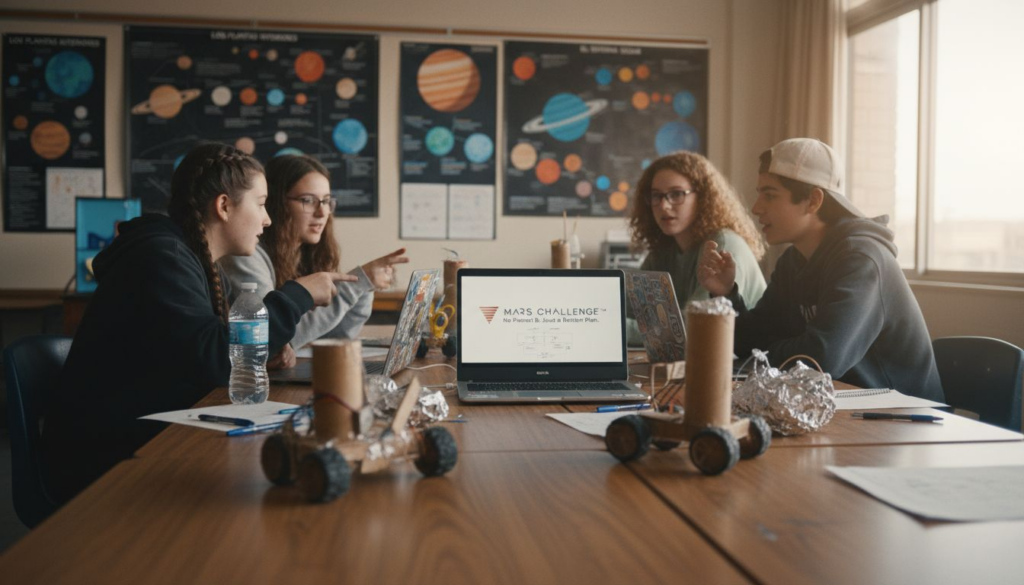 Alumnos de secundaria debaten sobre los desafíos de la vida en otros planetas en clase