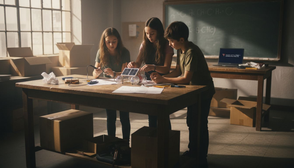 Estudiantes crean un prototipo ecológico para su escuela